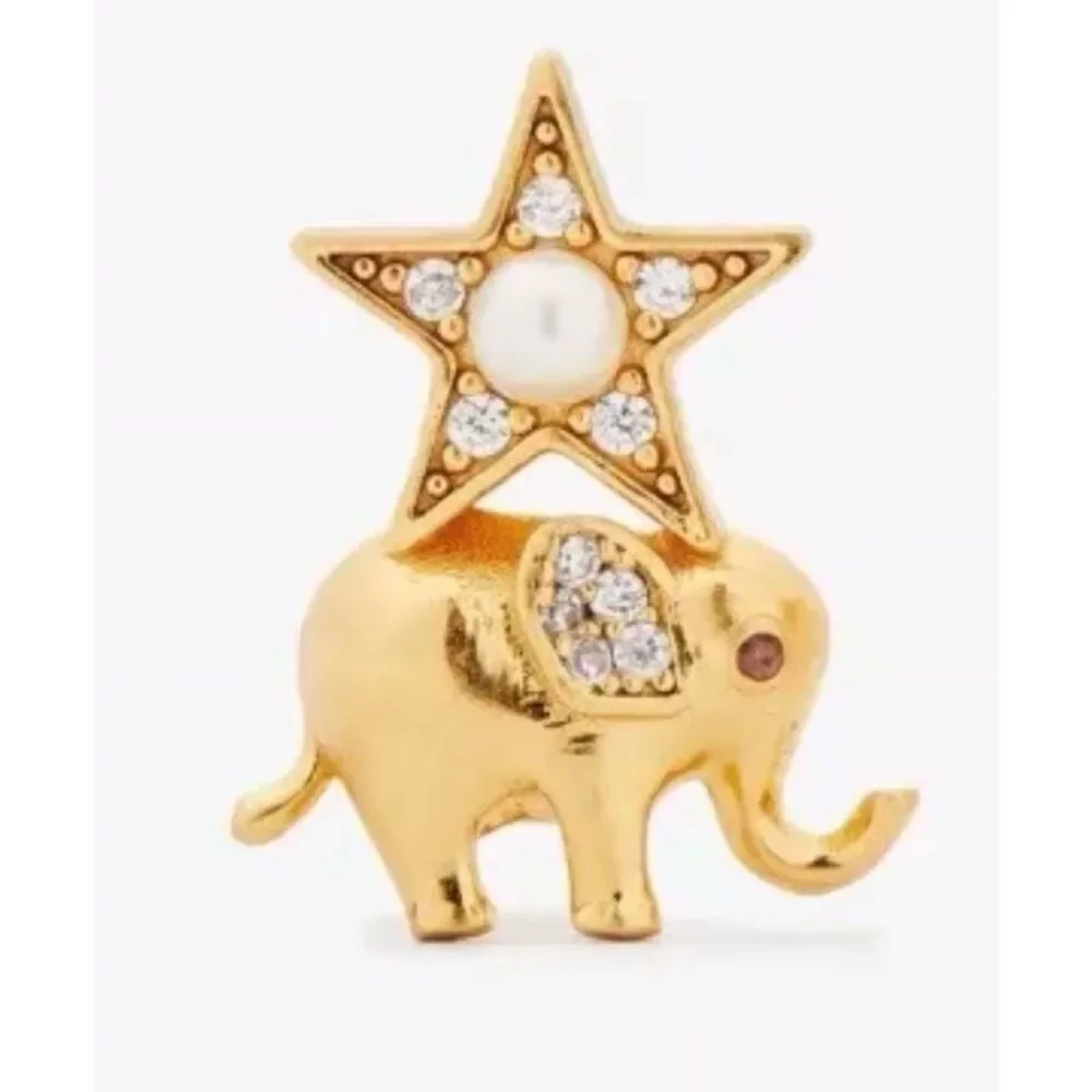 Kate Spade NEW elephant Winter carnival earrings